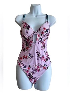 Nanette Lepore Pink Floral One-Piece Swimsuit